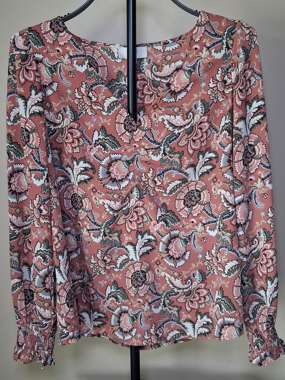 Loft Outlet Women's Floral Balloon Sleeve Top; Size XS